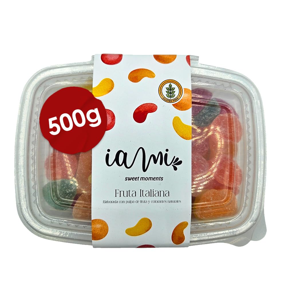 Fruta Italiana - Pack de 500 gr - Sin Gluten - Sabores Surtidos - Elaborada con Pulpa de Fruta - Jalea de Fruta - IAMI - Imagen 2