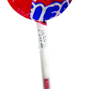 FIESTA Kojak Gigante Estuche con Caramelos con Palo Sabor Cereza Rellenos de Chicle - Contiene 23 unidades