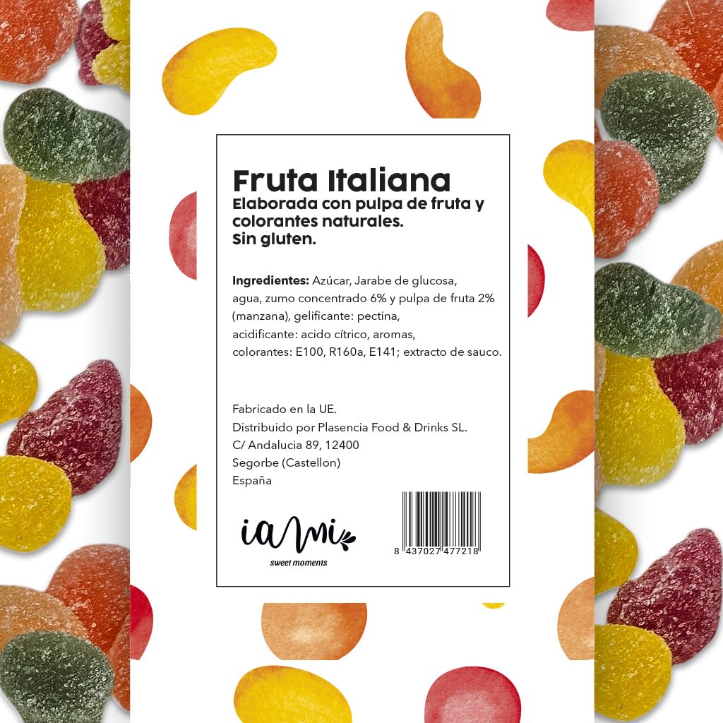 Fruta Italiana - Pack de 500 gr - Sin Gluten - Sabores Surtidos - Elaborada con Pulpa de Fruta - Jalea de Fruta - IAMI - Imagen 9