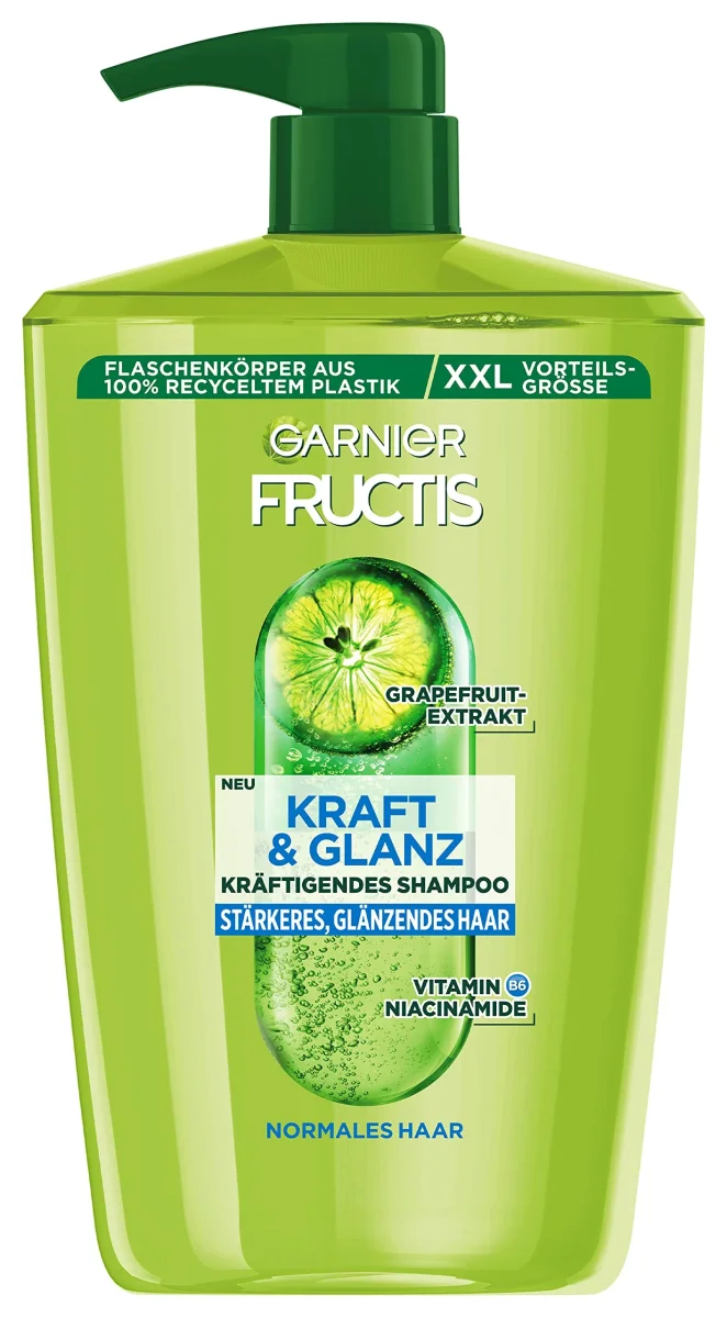 Garnier Fructis - Champú de fuerza y brillo XXL - para un cabello más fuerte y brillante, formato maxi, 1000 ml - Imagen 2