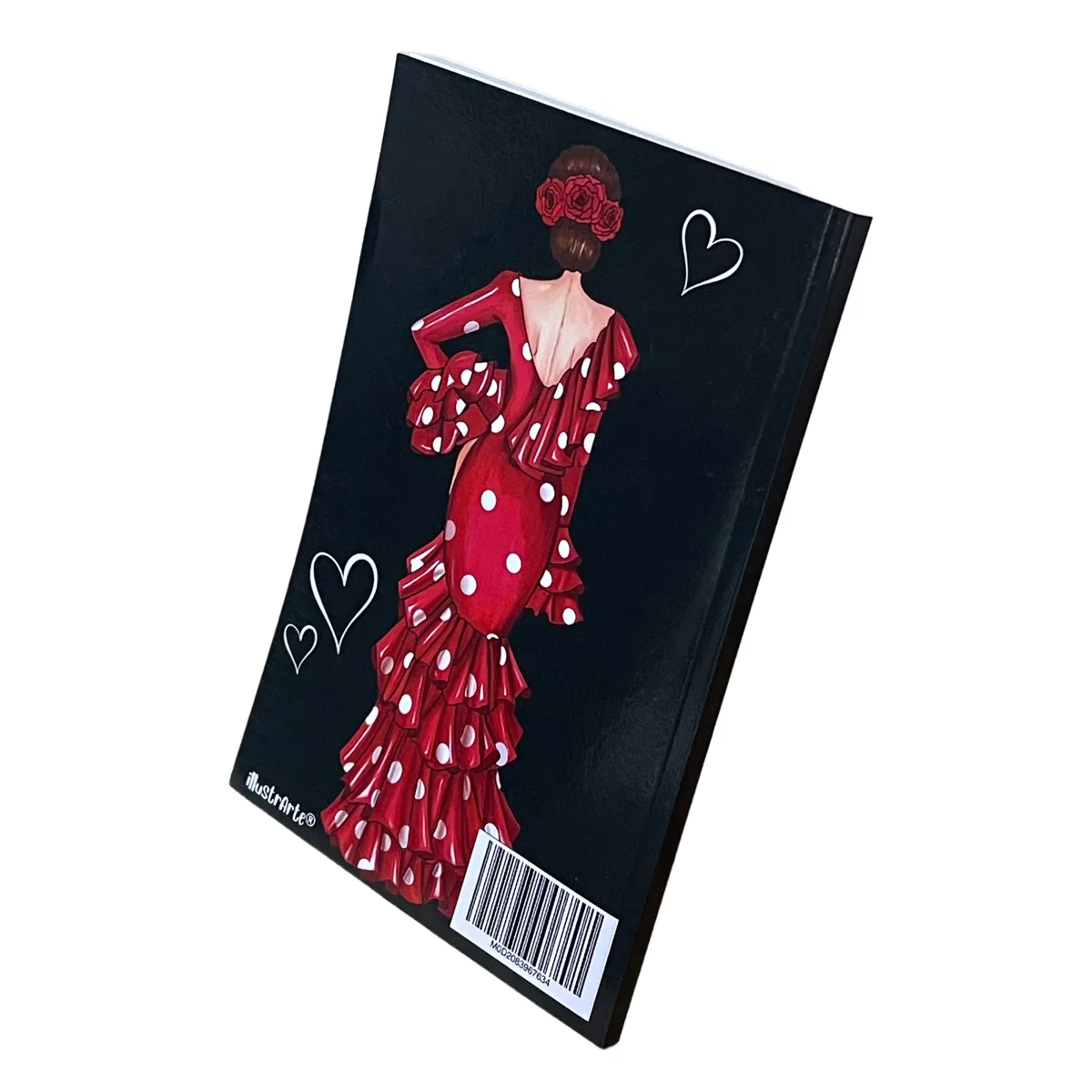 Cuaderno Flamenco “Macarena – Corazones” – 6×9” (15,24×22,86 cm) – 120 Páginas Rayadas – Diseño illustrArte Global - Imagen 3
