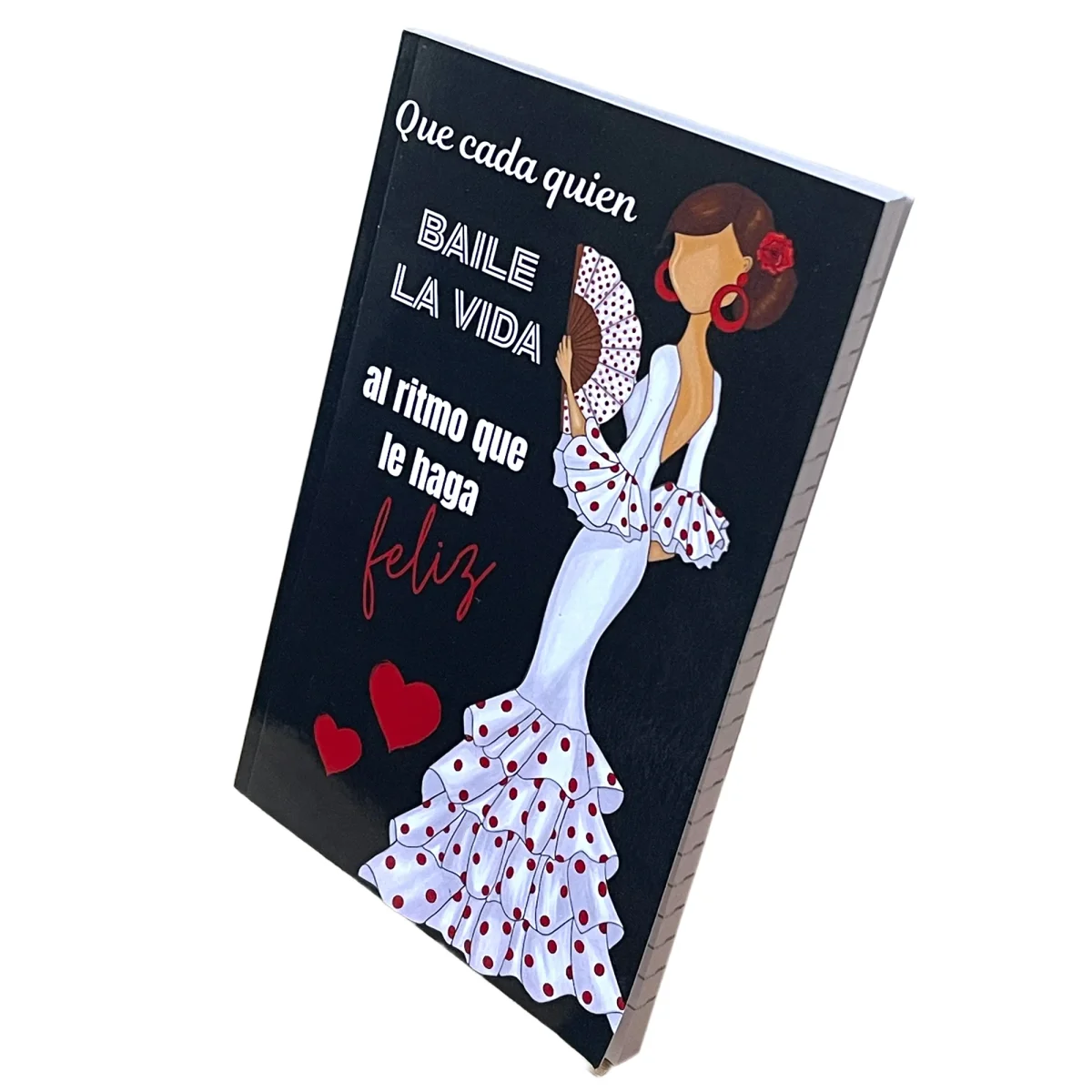 Cuaderno Flamenco “Baile la Vida – Pepa” – 6×9” (15,24×22,86 cm) – 120 Páginas Rayadas – Diseño illustrArte Global
